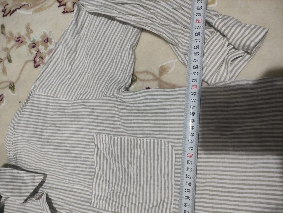 yeşil Çizgili Uzun Kollu Gömlek - Görsel 3