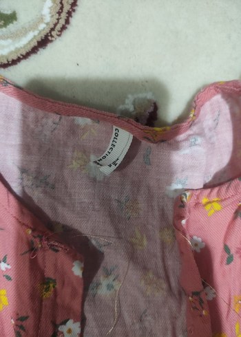 Kız Çocuk Pembe Kolsuz Fırfırlı Elbise - Görsel 2