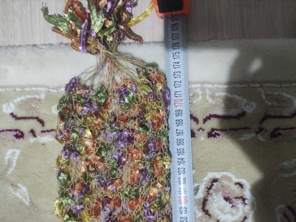 Boncuklu Çok Renkli Örgü Bohem Kadın Atkı - Görsel 2