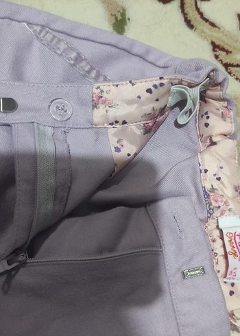 Mor Pamuklu Bol Kesim Kız Şortu - Görsel 4