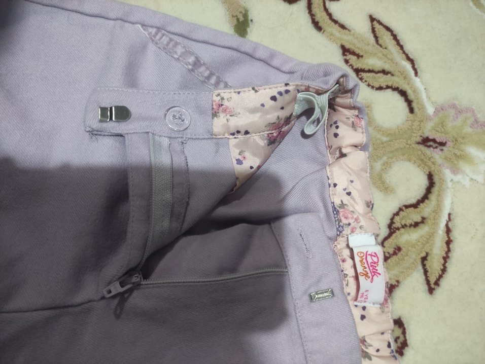 Mor Pamuklu Bol Kesim Kız Şortu - Görsel 4