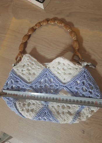 Boncuklu Örgü Bohem Kadın Çantası - Görsel 3