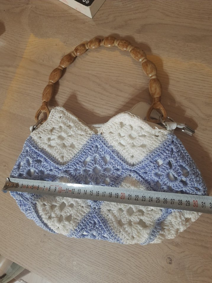 Boncuklu Örgü Bohem Kadın Çantası - Görsel 3