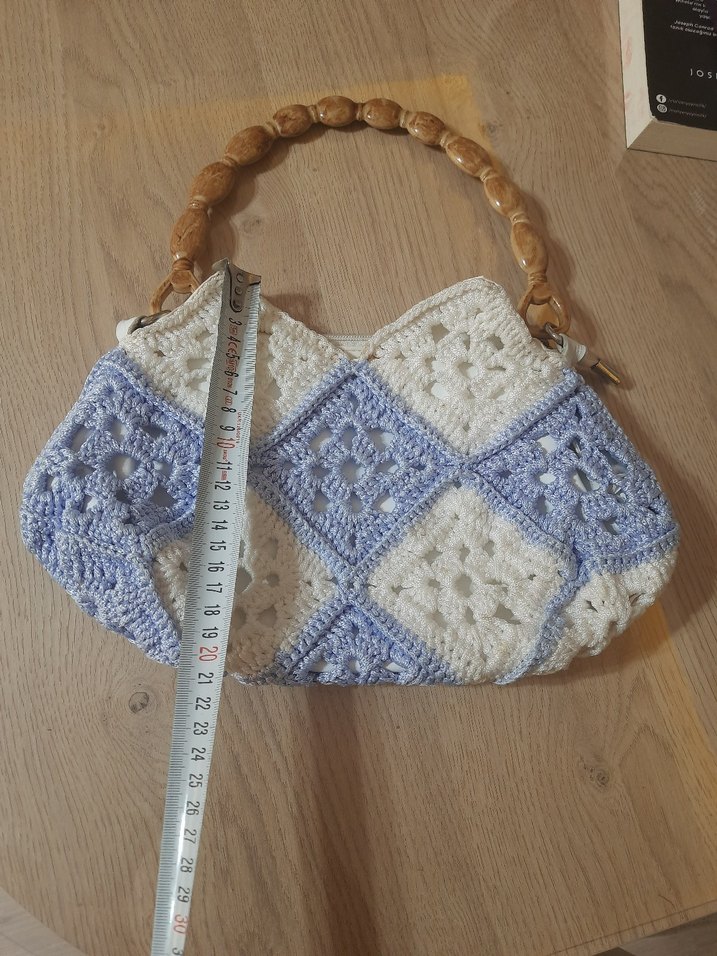 Boncuklu Örgü Bohem Kadın Çantası - Görsel 4