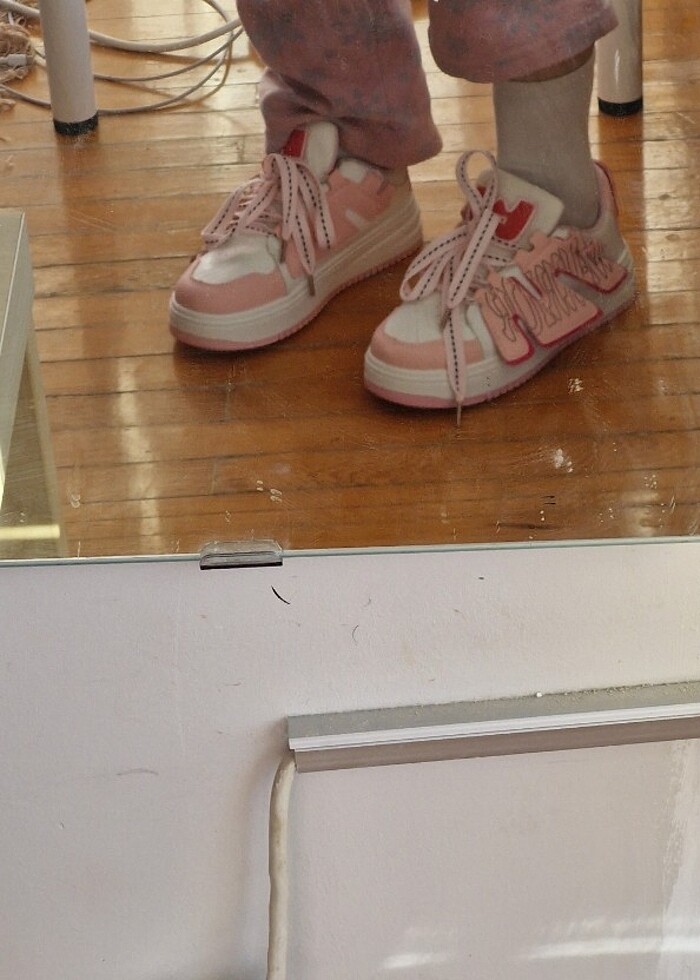 Kalın taban sevimli spor ayakkabı sokak stili pinkie - Görsel 4