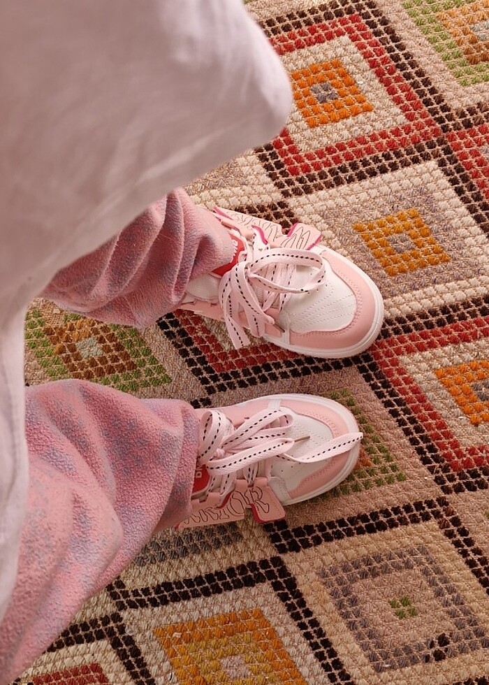 Kalın taban sevimli spor ayakkabı sokak stili pinkie - Görsel 5