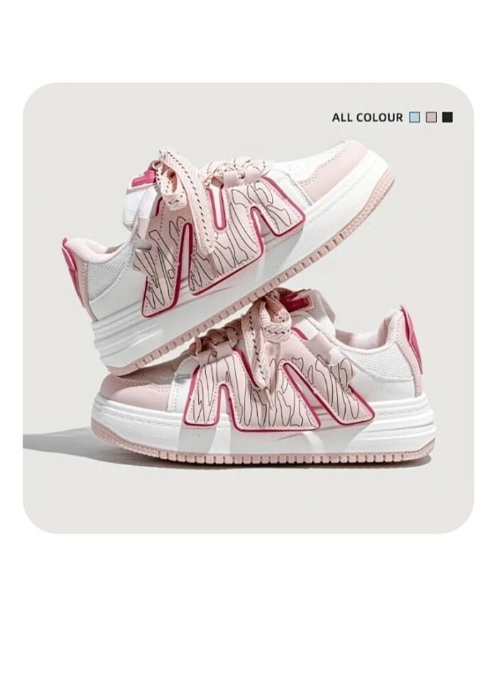 Kalın taban sevimli spor ayakkabı sokak stili pinkie - Görsel 2