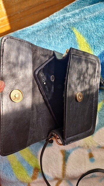 deri Küçük omuz çantası şık cüzdan - Görsel 7