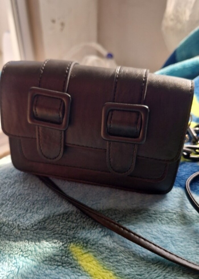 deri Küçük omuz çantası şık cüzdan - Görsel 4