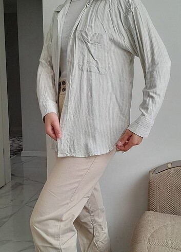 s Beden Çizgili gömlek 