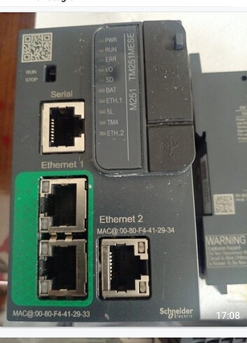 Schneider M251 TM251MESE Ethernet Kontrolör 
