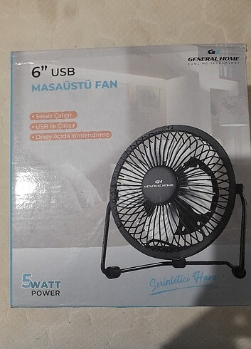 Masa üstü usb li metal fan 