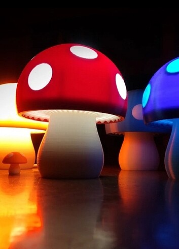 3d mantar gece lambası 