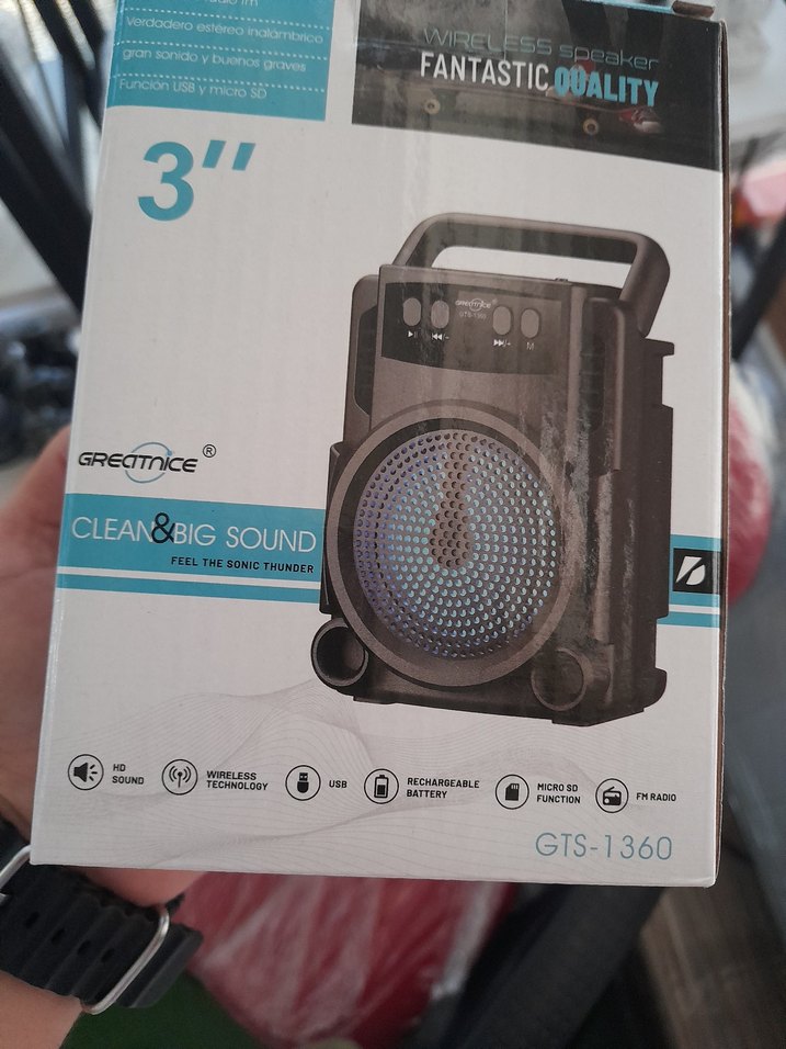 Taşınabilir Bluetooth Hoparlör GTS-1360 Siyah - Görsel 4