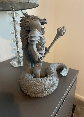 Gri Ejderha ve Zırhlı Figür Aksiyon Oyuncak - Görsel 2