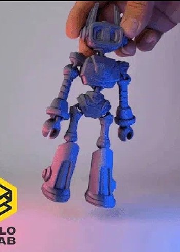 Renkli Gri Robot Aksiyon Figürü - Görsel 2