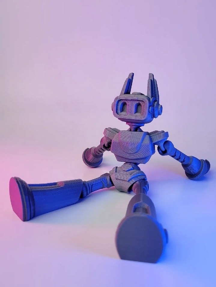 Renkli Gri Robot Aksiyon Figürü - Görsel 5