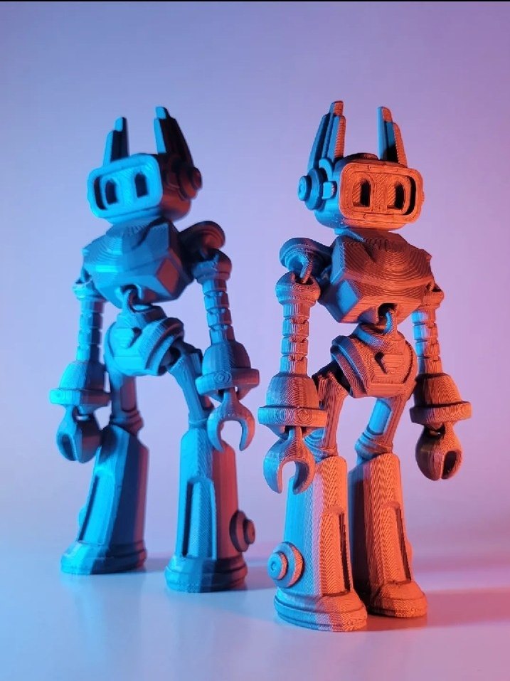 Renkli Gri Robot Aksiyon Figürü - Görsel 3