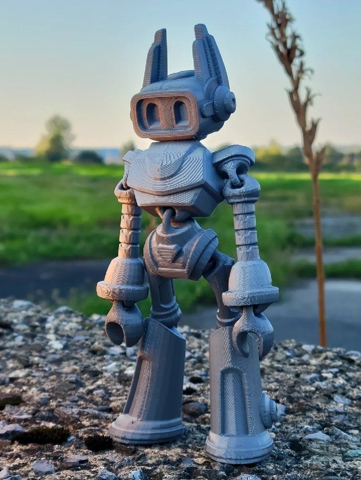 Renkli Gri Robot Aksiyon Figürü - Görsel 4