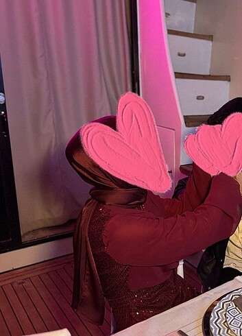 s Beden Bordo pullu abiye
