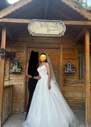 Diğer Straplez A Kesim Uzun Gelinlik