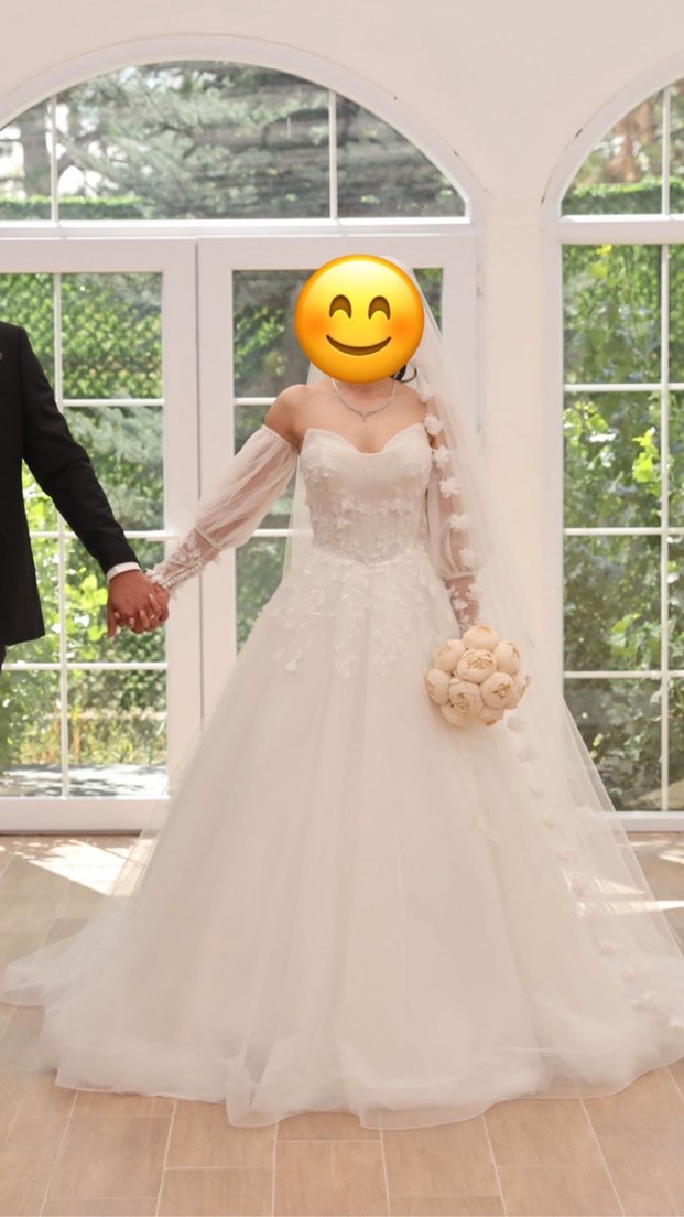 Straplez A Kesim Uzun Gelinlik - Görsel 4