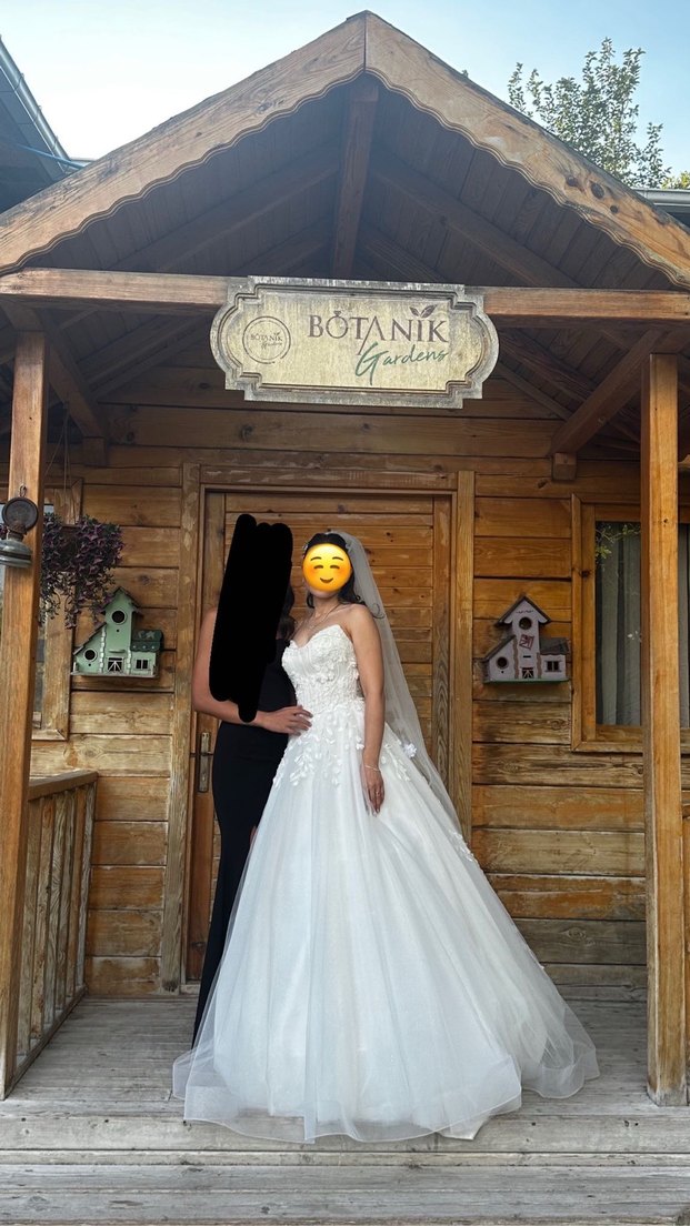 Straplez A Kesim Uzun Gelinlik - Görsel 2