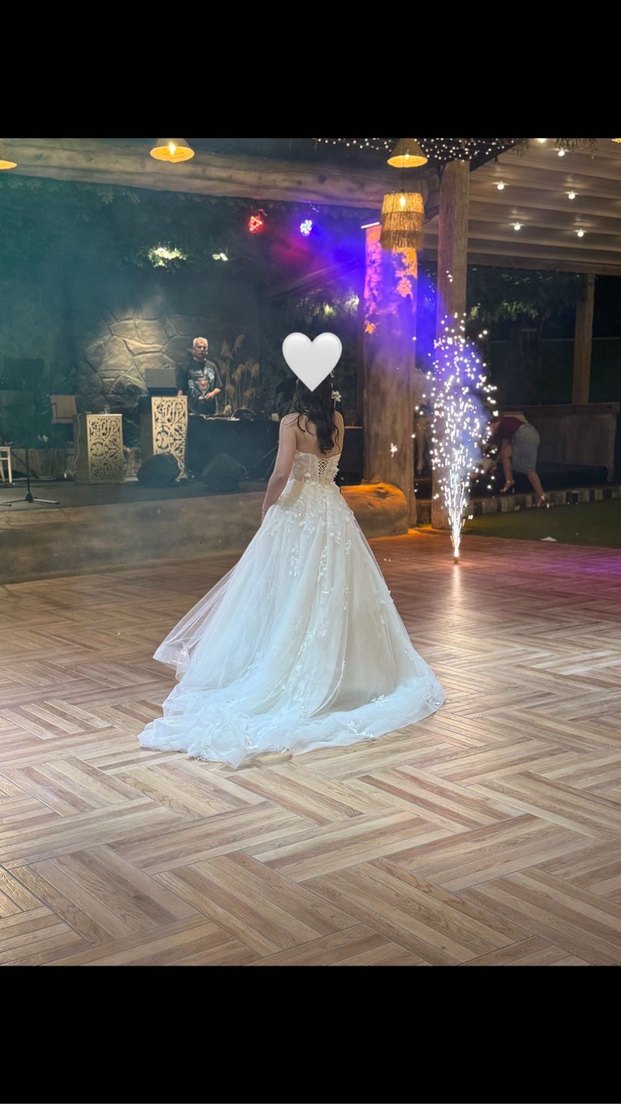 Straplez A Kesim Uzun Gelinlik - Görsel 3