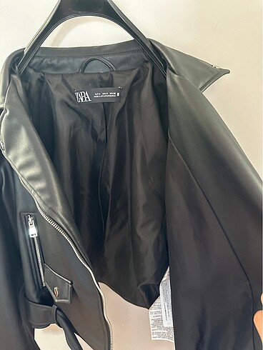 m Beden siyah Renk Zara Kadın Suni Deri Biker Ceket