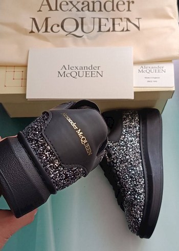 36 Beden siyah Renk Alexander McQueen Kadın Siyah Simli Platform Spor Ayakkabı