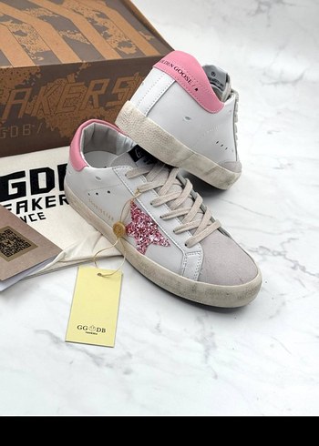 Golden Goose Deluxe Pembe Bağcıklı Spor Ayakkabı