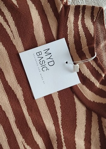 Zebra Desenli Örme Kadın Bluz - Görsel 2