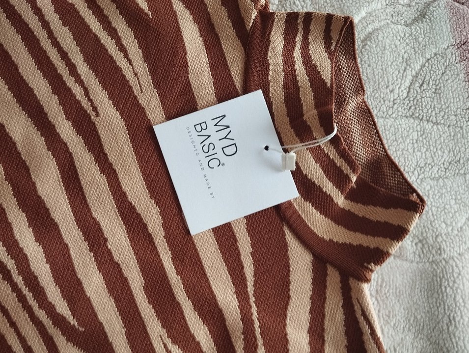 Zebra Desenli Örme Kadın Bluz - Görsel 2