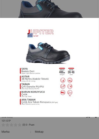 Mekap marka İş güvenlik ayakkabisi - Görsel 6