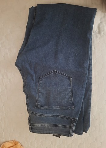 Mavi  Denim Midi Boy Kot Pantolon 30/32 beden - Görsel 3