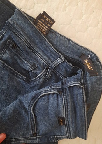 Mavi  Denim Midi Boy Kot Pantolon 30/32 beden - Görsel 5