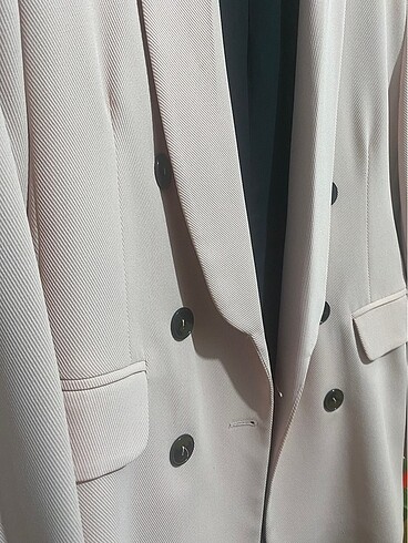 m Beden Pudra pembesi blazer ceket
