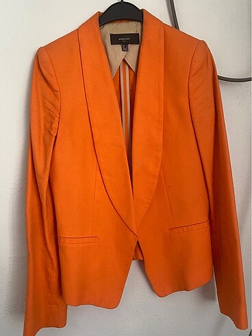 s Beden turuncu Renk Mango blazer