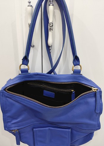 Kadın Lacivert Deri Fermuarlı Çanta - Görsel 2