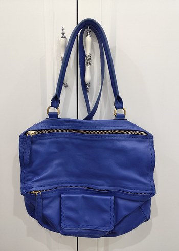 Kadın Lacivert Deri Fermuarlı Çanta - Görsel 3