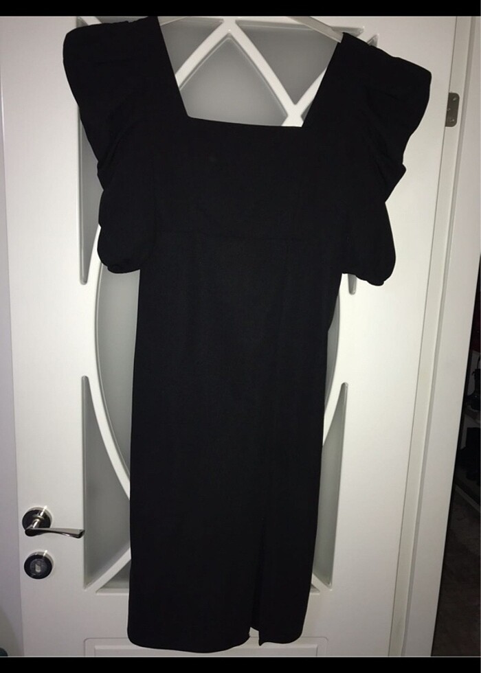 Abiye elbise siyah yırtmaçlı - Görsel 2