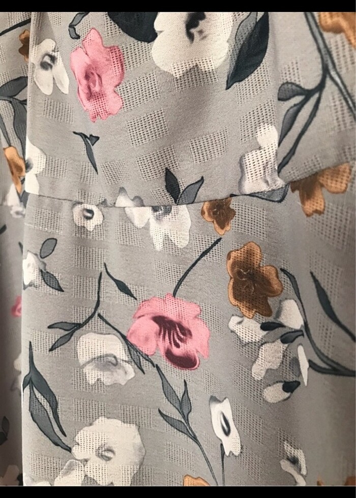 Midi boy çiçekli elbise - Görsel 3
