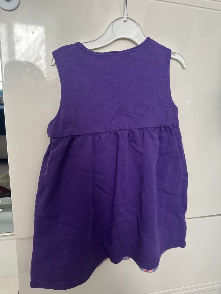 Mor Kolsuz Kız Çocuk Elbisesi - Görsel 3