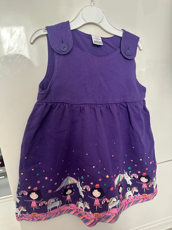 Mor Kolsuz Kız Çocuk Elbisesi - Görsel 2