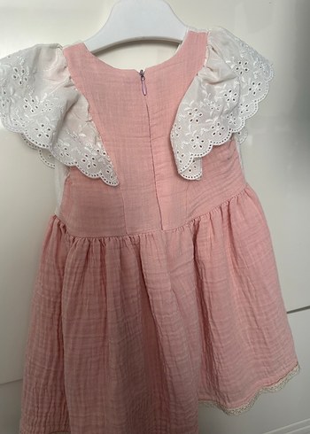 Mini Chics Kız Çocuk Pembe Fırfırlı Elbise - Görsel 3