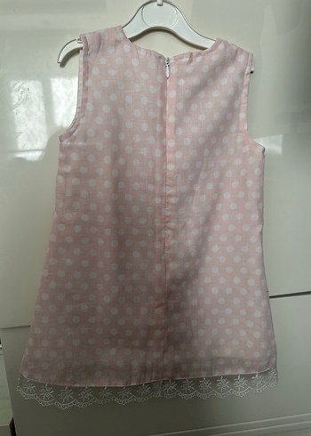 Vintage Nakışlı Pembe Kız Elbisesi - Görsel 2