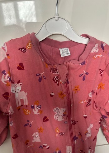 Kız Çocuk Fermuarlı Polar Tulum Pijama - Görsel 4