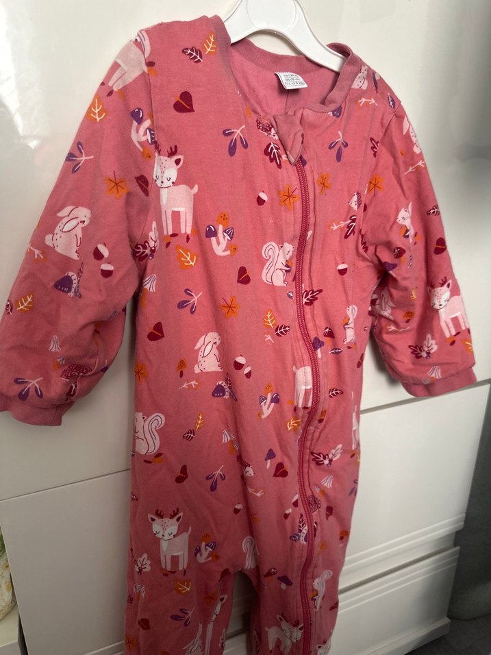 Kız Çocuk Fermuarlı Polar Tulum Pijama - Görsel 3