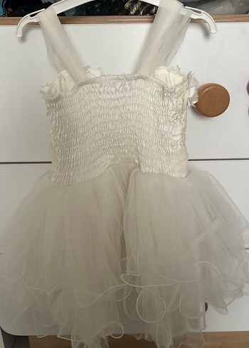 Mini Beyaz Dantel Gelinlik kız çocuk - Görsel 3
