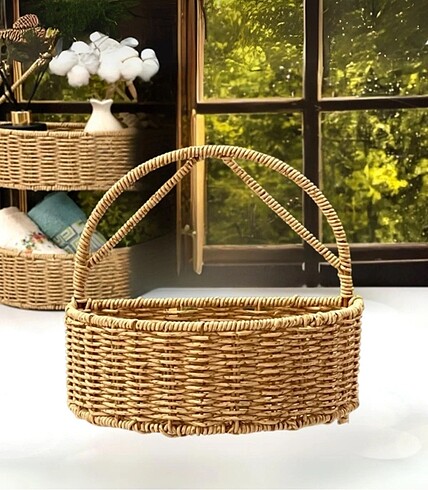 Ikea Rattan Duvar Sepeti